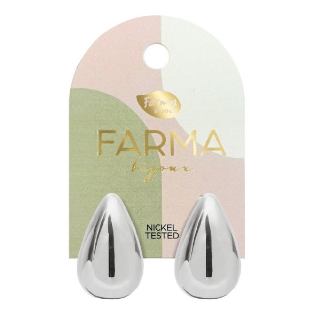 Farma Bijoux Earrings Silver Drops 22mm