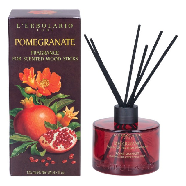 L'Erbolario Melograno Fragrance for Scented Wood Sticks 125ml