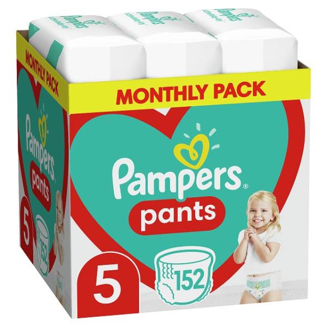 Pampers Monthly Pack Pants No. 5 (12-17 Kg) 152 τεμάχια