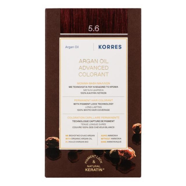 Korres Argan Oil Advanced Colorant 5.6 Red Light Brown