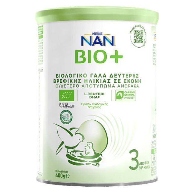Nestle Nan Bio 3 Βιολογικό Βρεφικό Γάλα 12m+ 400g