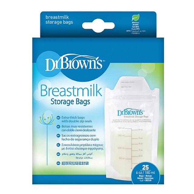 Dr. Brown's Σακουλάκια Φύλαξης Μητρικού Γάλακτος 25 τεμάχια