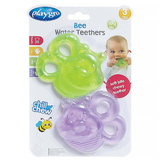 Playgro Bee Water Teethers 3m+ 2 τεμάχια