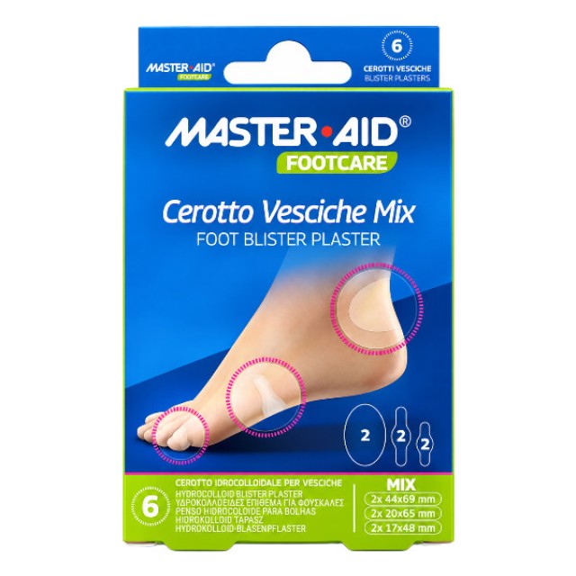 Master Aid Footcare Foot Blister Plaster Mix 6 τεμάχια