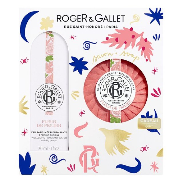 Roger & Gallet Fleur de Figuier Wellbeing Fragrant Water 30ml & Wellbeing Soap 100g