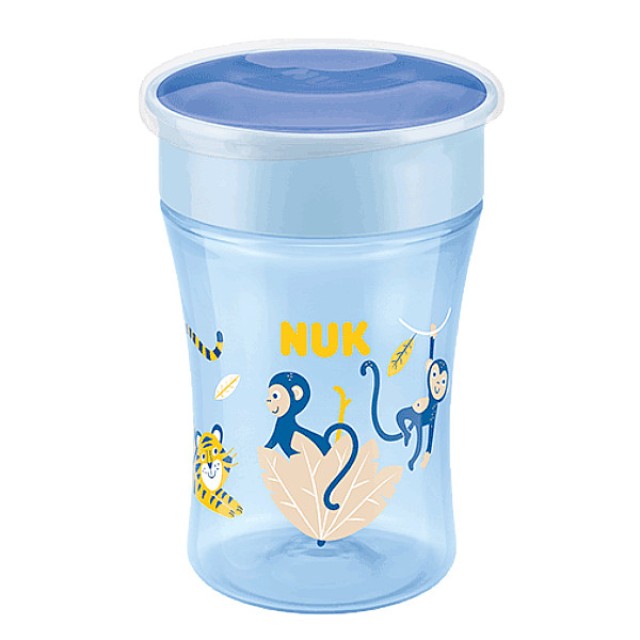 Nuk Magic Cup με Χείλος και Καπάκι Μαϊμουδίτσα 8m+ 230ml