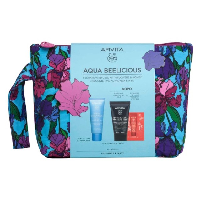 Apivita Aqua Beelicious Κρέμα Gel Ενυδάτωσης Ελαφριάς Υφής 40ml & & ΔΩΡΟ Black Detox Cleansing Jelly 50ml & Hydra Fresh SPF50 2ml