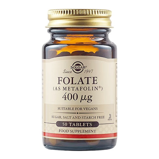 Solgar Folate 400μg 50 ταμπλέτες