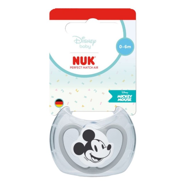 Nuk Perfect Match Air Silicone Soother 0-6m Mickey 1 τεμάχιο