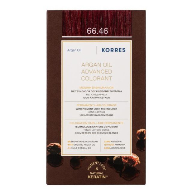 Korres Argan Oil Advanced Colorant 66.46 Intense Burgundy Red