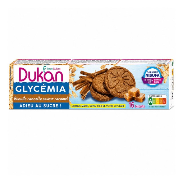 Dukan Glycemia Oat Cookies with Caramel and Cinnamon 132g