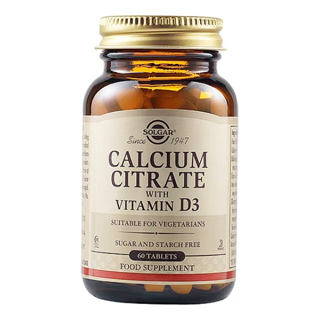 Solgar Calcium Citrate with Vitamin D3 60 ταμπλέτες