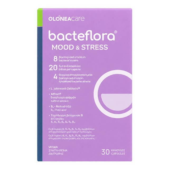 Olonea Bacteflora Mood and Stress 30 κάψουλες