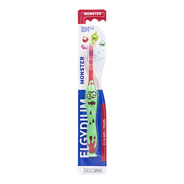 Elgydium Kids Monster Toothbrush for Children 2-6 years old 1 piece