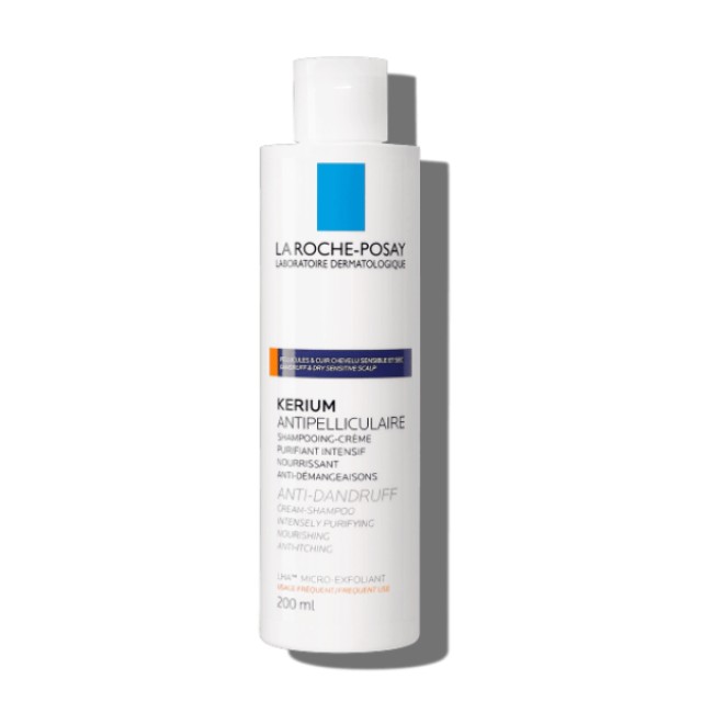 La Roche Posay Kerium Anti-Dandruff Cream Shampoo Για Ξηρό Τριχωτό 200ml