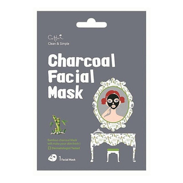 Cettua Clean & Simple Charcoal Facial Mask 1 τεμάχιο