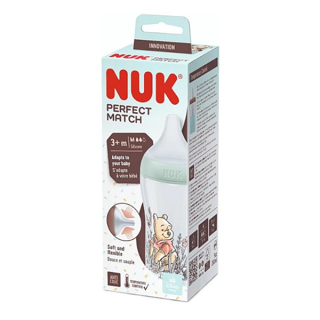 Nuk Perfect Match Winnie the Pooh Πλαστικό Μπιμπερό 3m+ 260ml