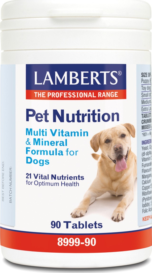 Lamberts Pet Nutrition Multi Vitamin & Mineral Formula For Dogs 90tabs