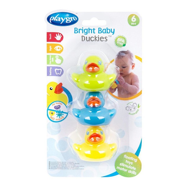 Playgro Bright Baby Duckies 3-Pack 6m+