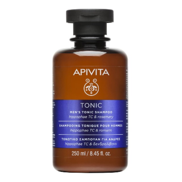 Apivita Men's Tonic Tonic Shampoo Against Hair Loss For Men Hippophae TC & Rosemary 250ml