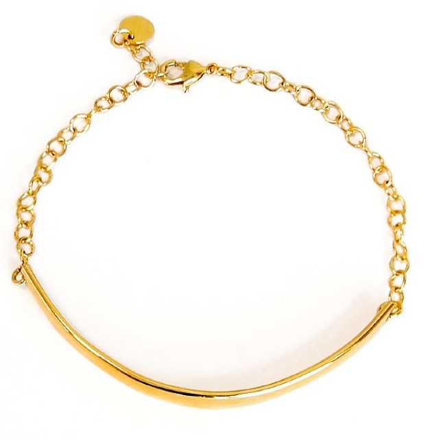 Farma Bijoux Υποαλλεργικό Βραχιόλι Επιχρυσωμένο Bangle 16cm