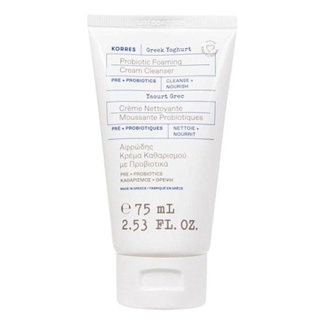 Korres Greek Yoghurt Probiotic Foaming Cream Cleanser 75ml