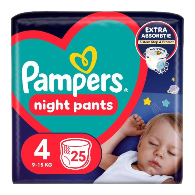 Pampers Night Pants No. 4 (9-15 kg) 25 τεμάχια