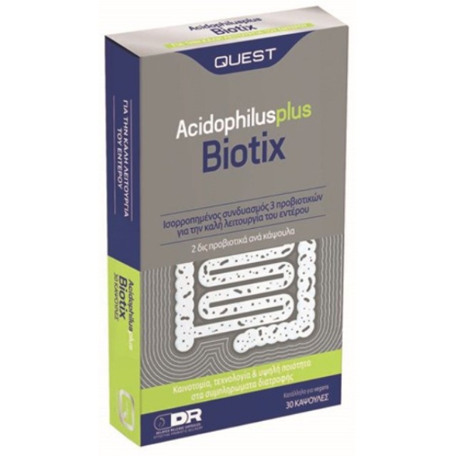 Quest Acidophilus Plus Biotix 30 κάψουλες