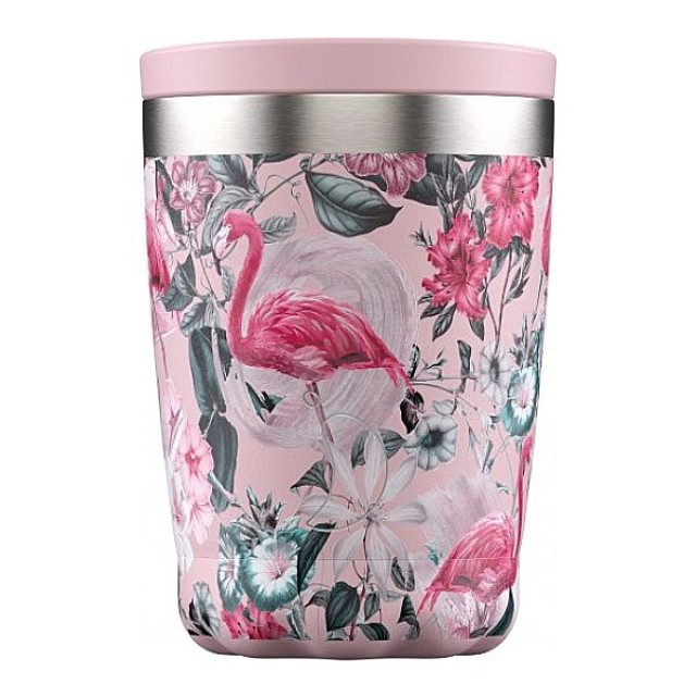 Chilly's Reusable Coffee Cup Tropical Edition Flamingo 340ml