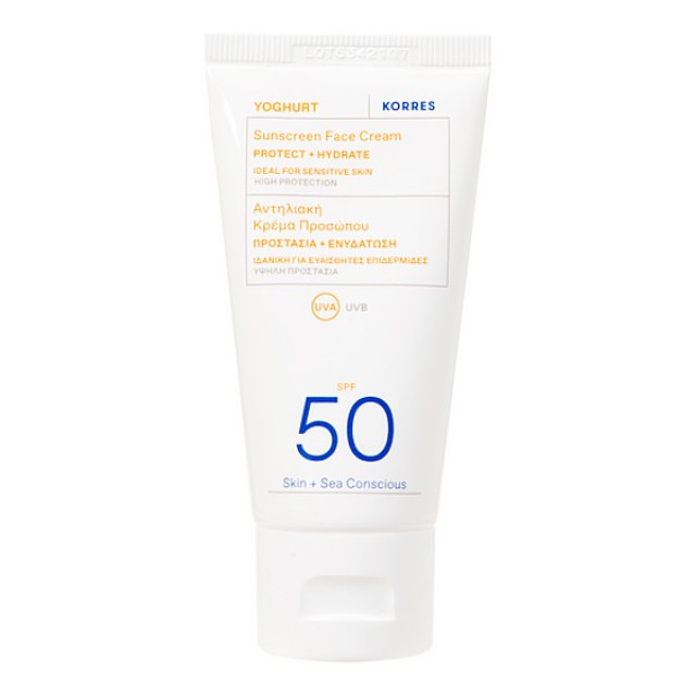 Korres Γιαούρτι Αντηλιακή Κρέμα Προσώπου SPF50 50ml