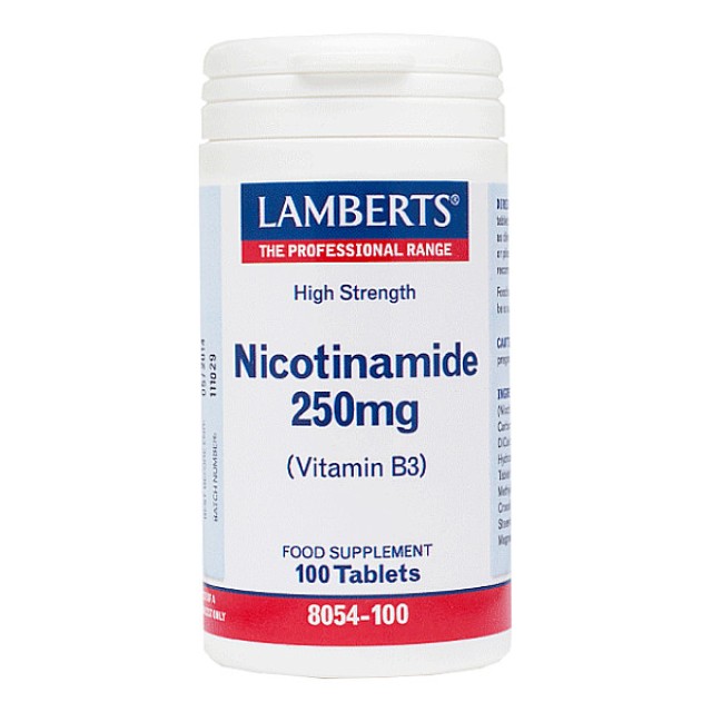 Lamberts Nicotinamide 250mg (Vitamin B3) 100 ταμπλέτες