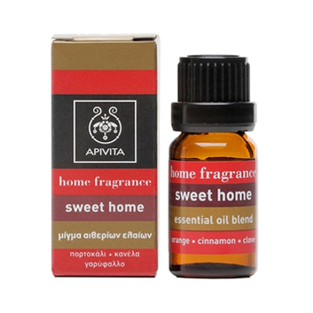 Apivita Essential Oil Home Fragrance Μίγμα Αιθέριων Ελαίων Sweet Home 10ml
