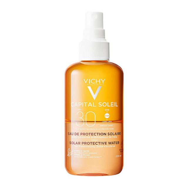 Vichy Capital Soleil Solar Protective Water Tan Illuminating Beta-Carotene SPF30 200ml