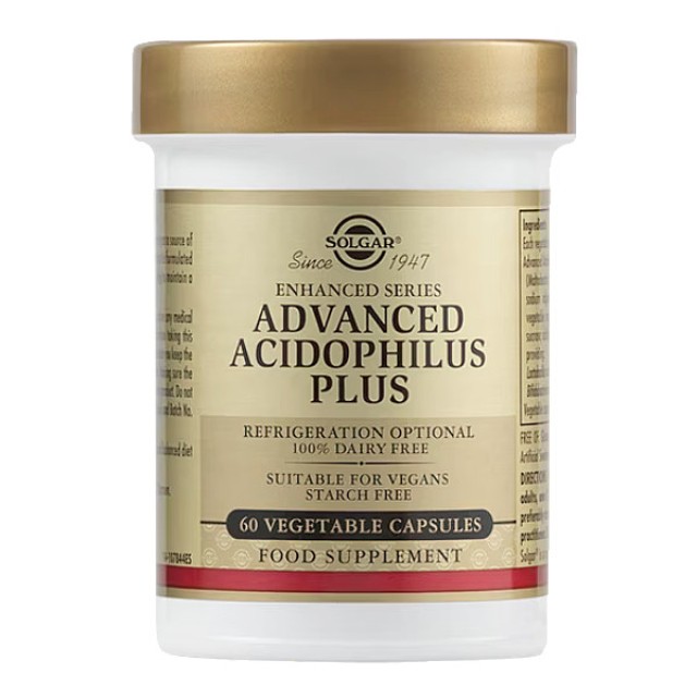 Solgar Advanced Acidophilus Plus 60 φυτοκάψουλες