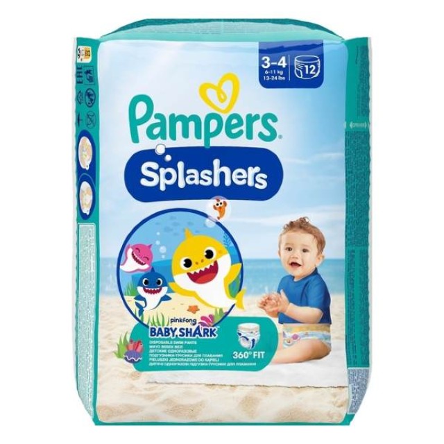 Pampers Splashers No. 3-4 (6-11 Kg) 12 τεμάχια