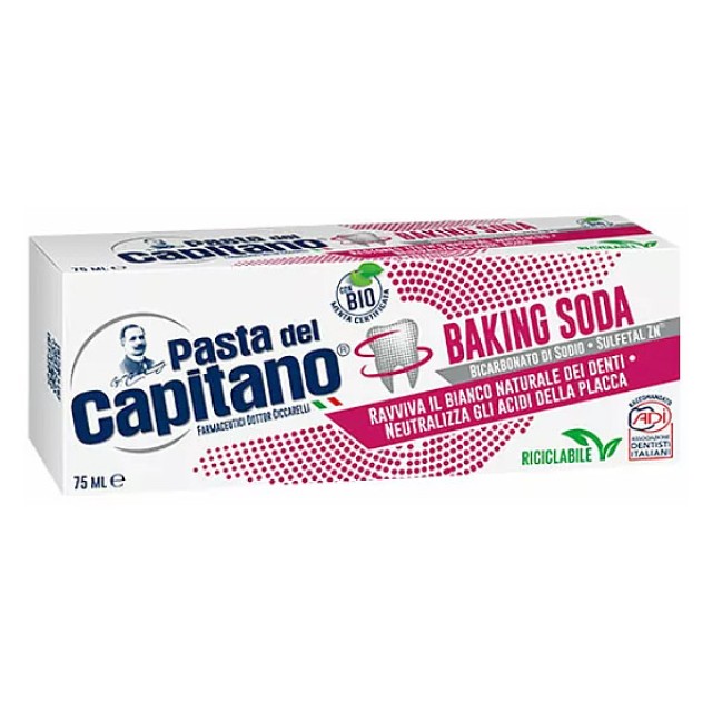 Pasta del Capitano Οδοντόπαστα Λευκαντική με Baking Soda 75ml