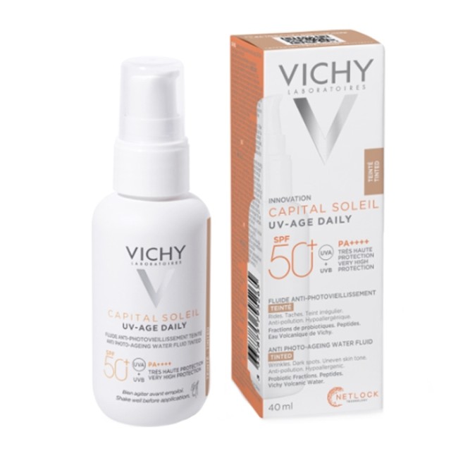 Vichy Capital Soleil UV-Age Daily Fluide Tinted Αντηλιακό Προσώπου Με Χρώμα Κατά Της Φωτογήρανσης 40ml