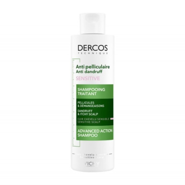 Vichy Dercos Anti Dandruff Sensitive Sulfate Free Shampoo For Dandruff & Dry Skin 200ml