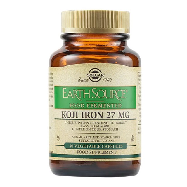 Solgar Earth Source Koji Iron 27mg 30 φυτοκάψουλες