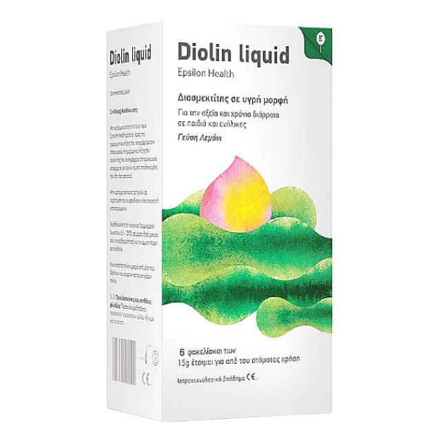 Epsilon Health Diolin Liquid γεύση Λεμόνι 6x15g