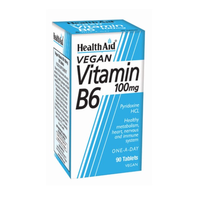 Health Aid Vitamin B6 (Pyridoxine HCl) 100mg Prolonged Release 90 tablets