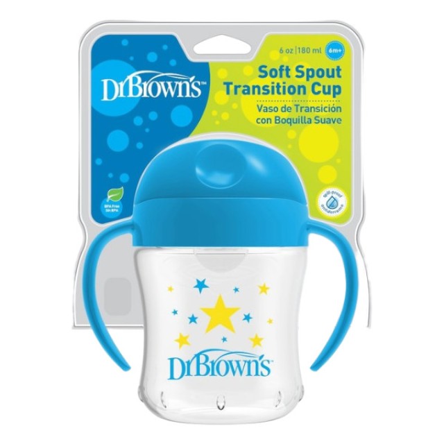 Dr. Brown's Soft Spout Transition Cup 6m+ Blue 180ml
