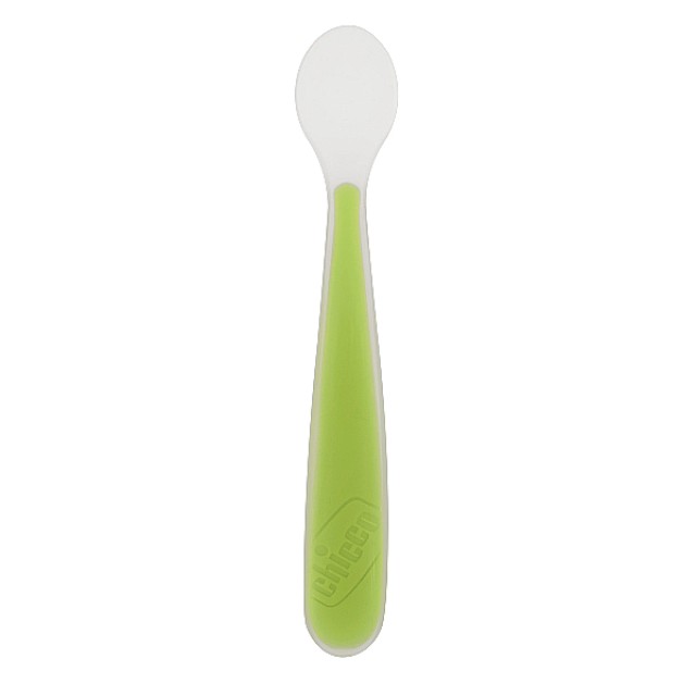 Chicco Silicone Spoon Soft Green 6m+ 1 piece