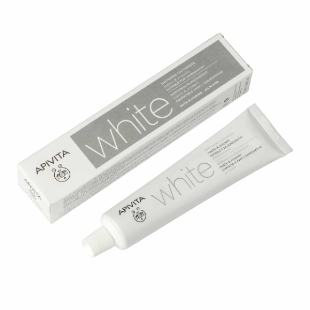 Apivita Oral Care Οδοντόκρεμα White Με Μαστίχα & Πρόπολη 75ml