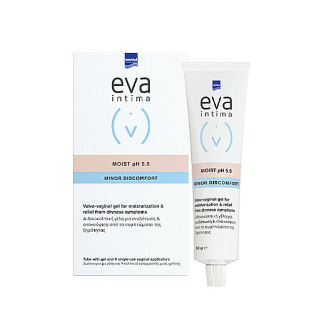 Intermed Eva Intima Moist pH 5.5 Minor Discomfort Gel Tube & 9 εφαρμοστές