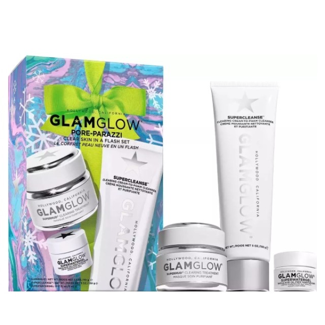 Glam Glow Pore-Parazzi Promo SuperMud 50g, SuperCleanse 150g & SuperWatergel 5ml