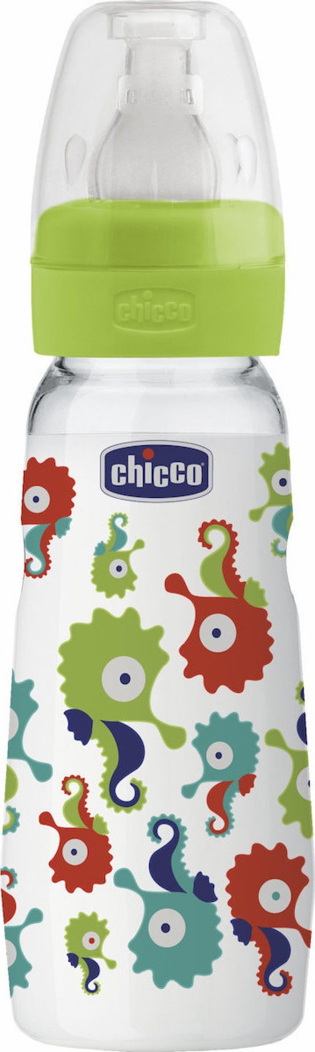 Chicco Simply Glass, Γυάλινο Μπιμπερό, Θηλή Σιλικόνης, 240ml