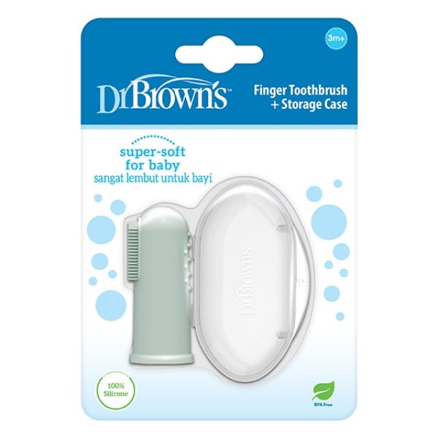 Dr. Brown's Finger Toothbrush Green 1 τεμάχιο