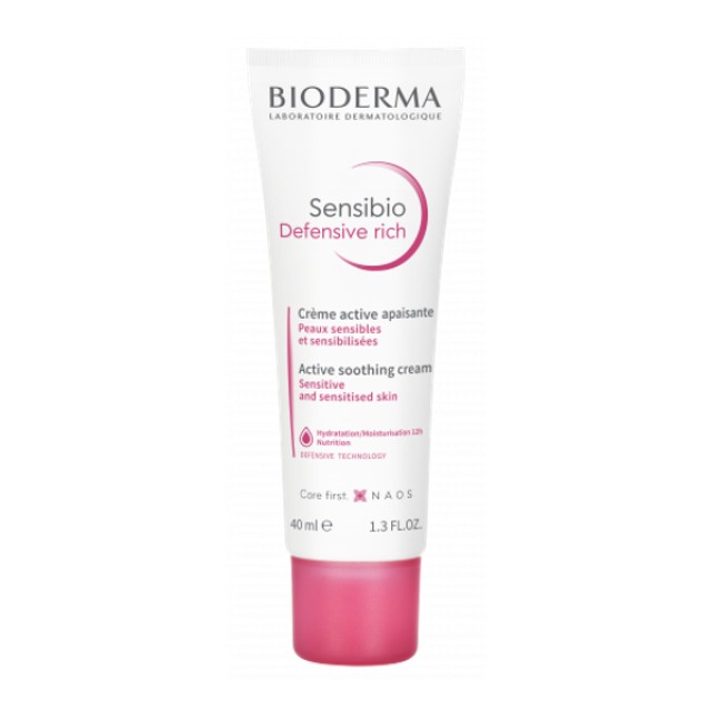 Bioderma Sensibio Defensive Rich Soothing Moisturizing Cream 40ml