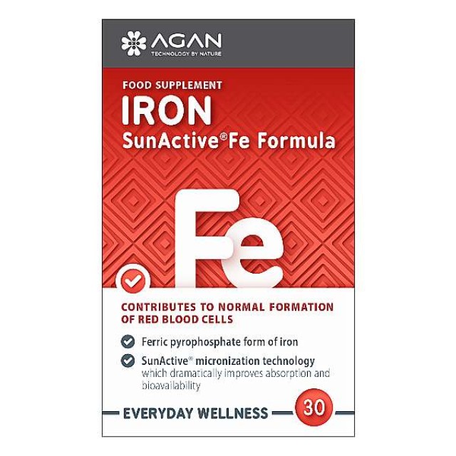 Agan Iron SunActive Fe Formul 30 κάψουλες